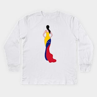 Venezuela Woman Kids Long Sleeve T-Shirt